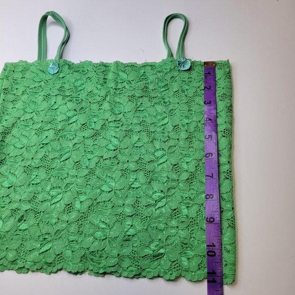 Girls Teens Green Lace Top Petite Women Crop Top Short Camisole - Picture 6 of 9
